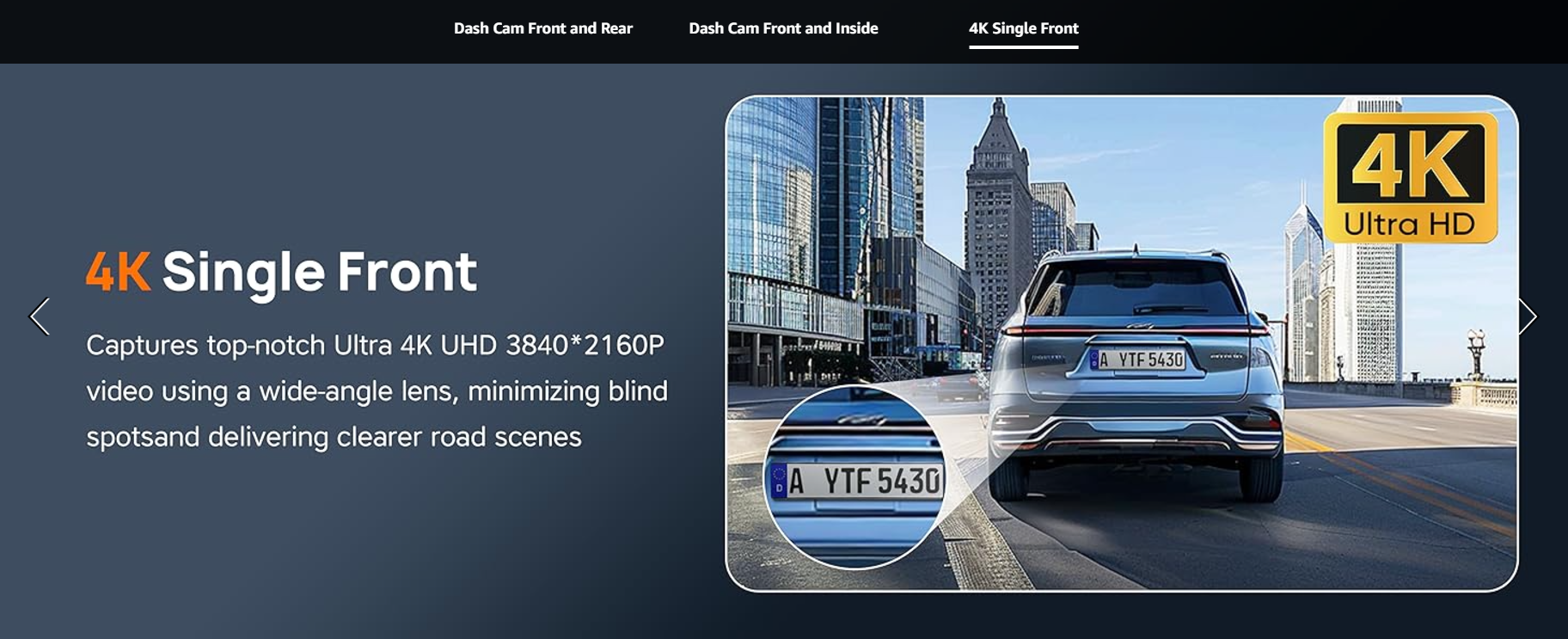 Icesky dash cam captures top-notch Ultra 4K UHD 3840x2160P video using a wide-angle lens. Minimizing blind spots and delivering clearer road scenes, this feature ensures enhanced visibility and safety for drivers.